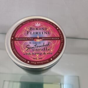 Bikini Flirtini 2 in 1 candle, moisturizer and massage oil by Earthly Body NIP